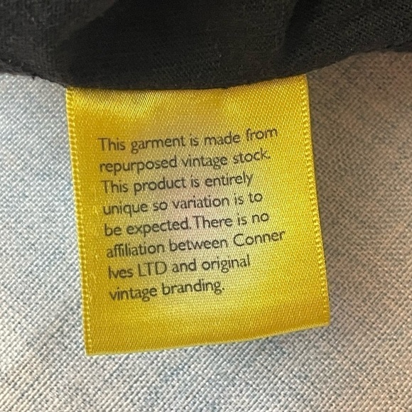 Conner Ives Lace trimmed black printed cotton jersey mini dress size medium - Picture 10 of 12